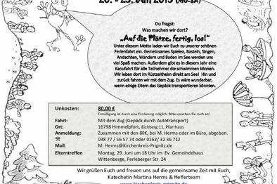 Plakat Kinderrüstzeit in Himmelpfort