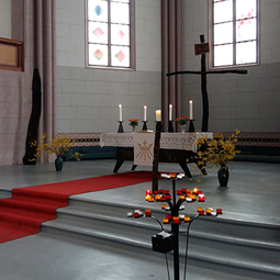 Osterschmuck in der Wittenberger Kirche