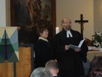 Pfarrerin Polster-Menzel und Pfarrer Worch