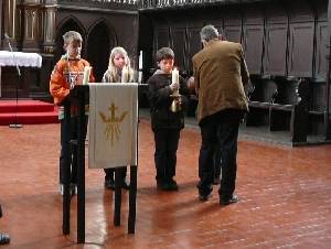 Florian Diete, Theresa Telschow, Fabian Reisner und Herr Fathke